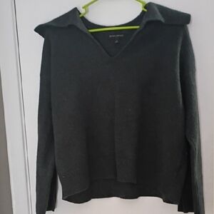 Banana Republic Charcoal V-Neck Sweater